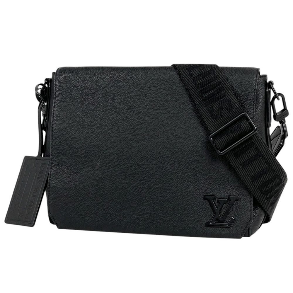 Louis Vuitton Takeoff Messenger Aerogram Crossbody Shoulder Bag Noir Black